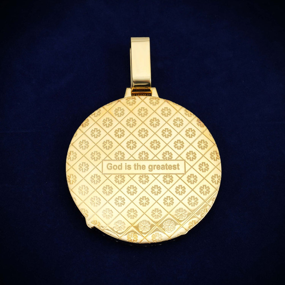 876 Custom Moissanite Circle Pendant 14K Gold icecartel back