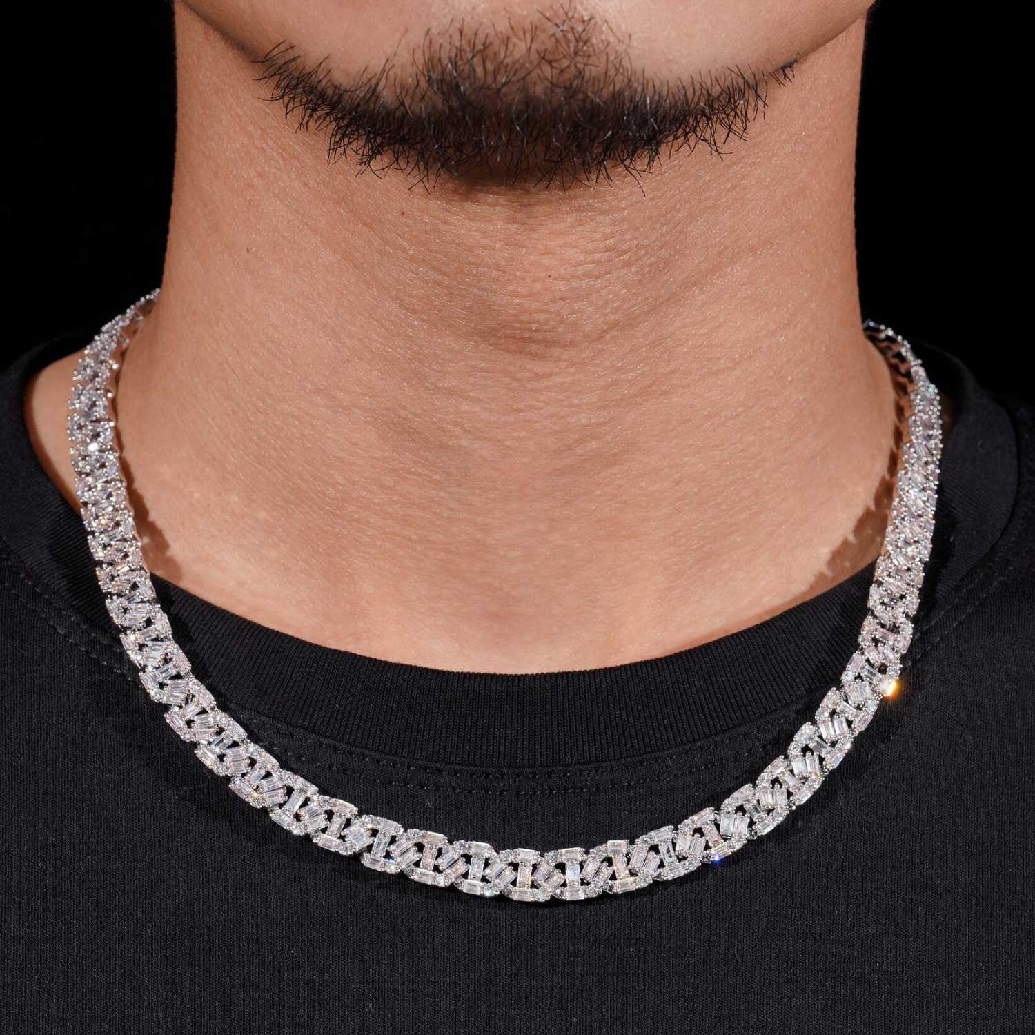 8MM VVS Baguette Mariner Link Chain 14K Gold icecartel model1