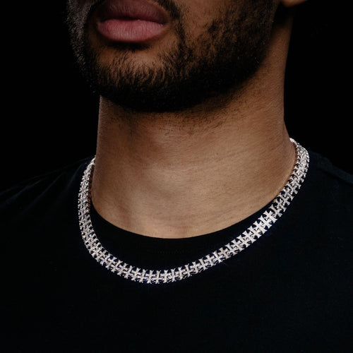 8MM VVS Cross Link Chain 14K model1 icecartel1