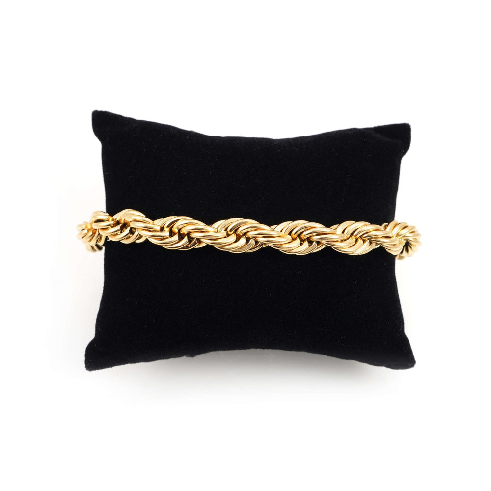 8mm rope bracelet 14k yellow gold icecartel pillow