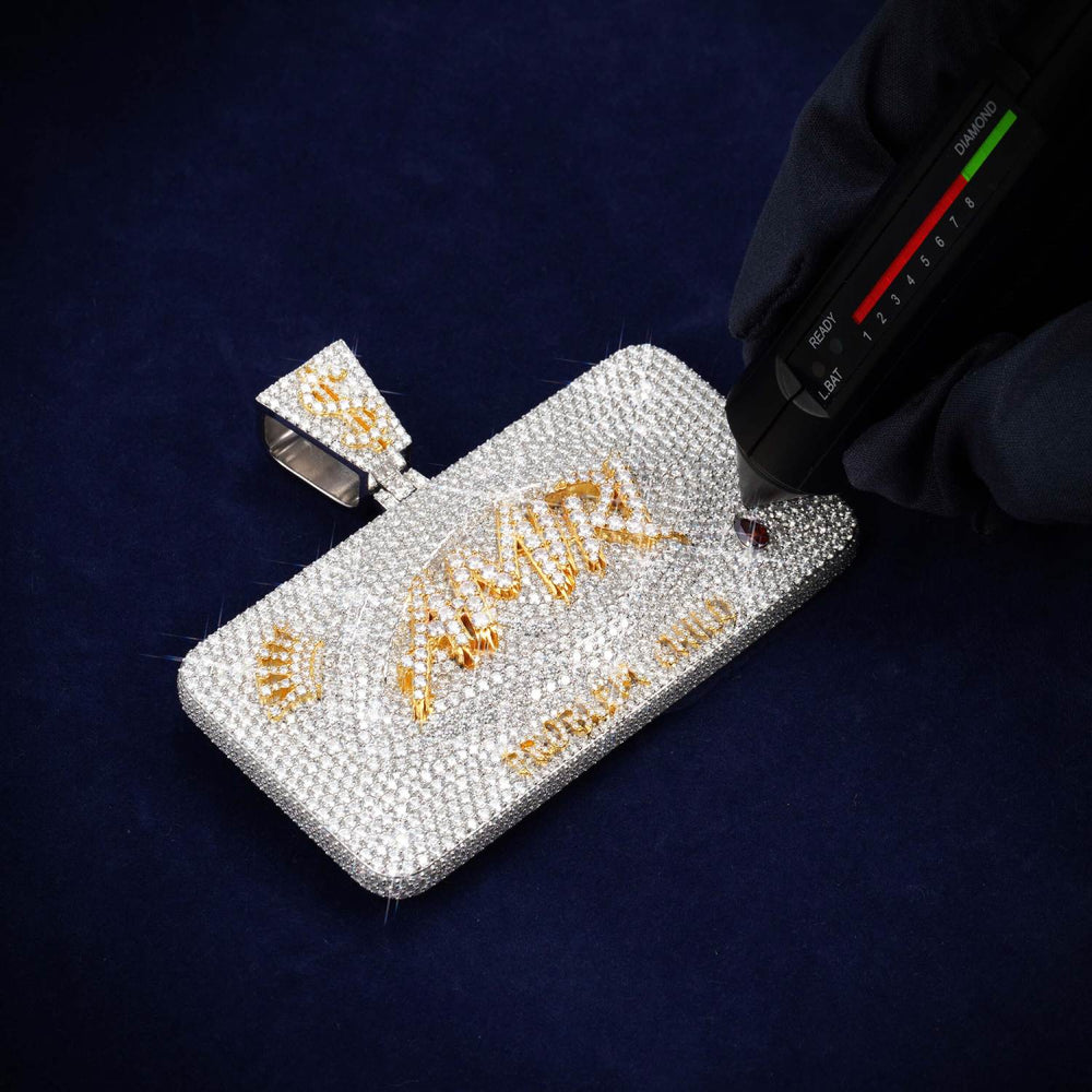 AMIRI Custom Moissanite Name Pendant 14K Gold ICECARTEL test