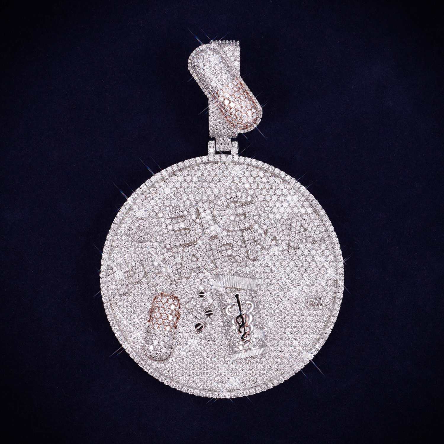 BIG PHARMA Custom Circle Pendant 14K Gold icecartel main