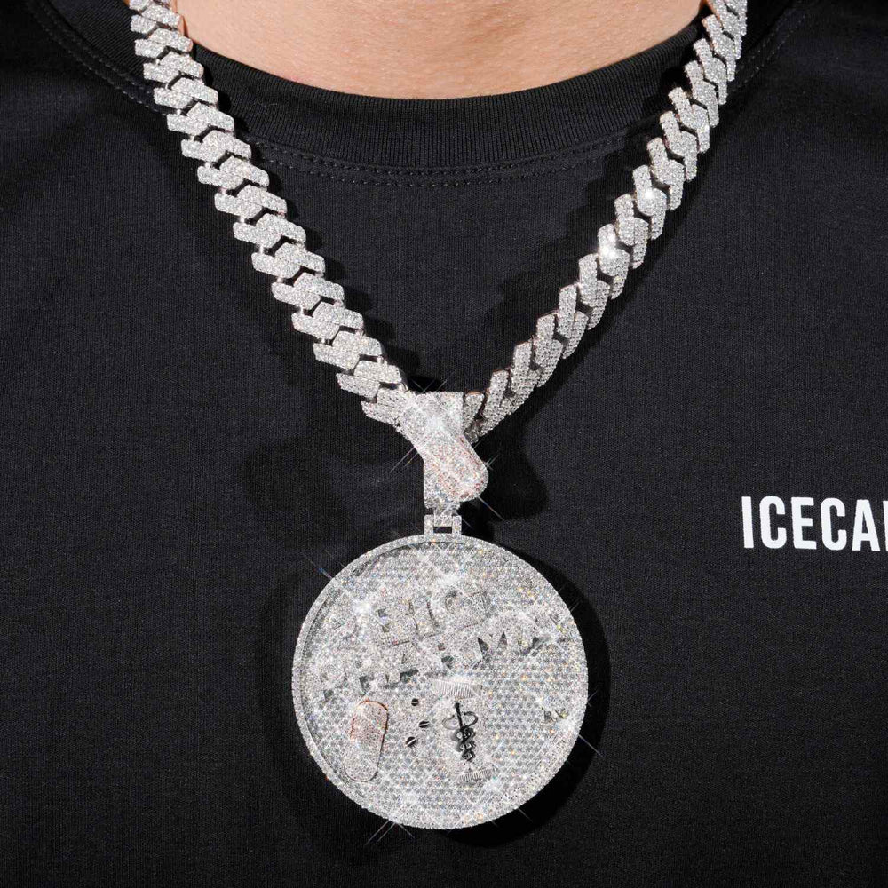 BIG PHARMA Custom Circle Pendant 14K Gold icecartel model