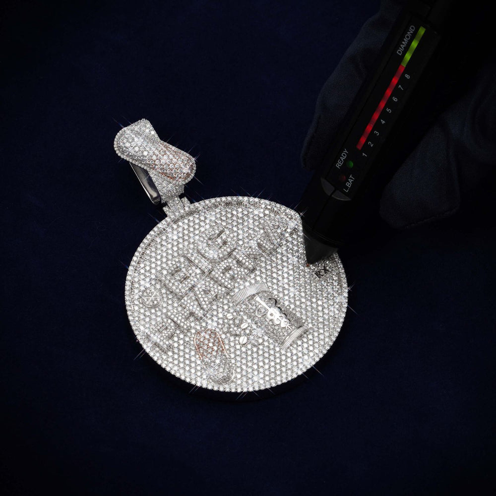 BIG PHARMA Custom Circle Pendant 14K Gold icecartel test