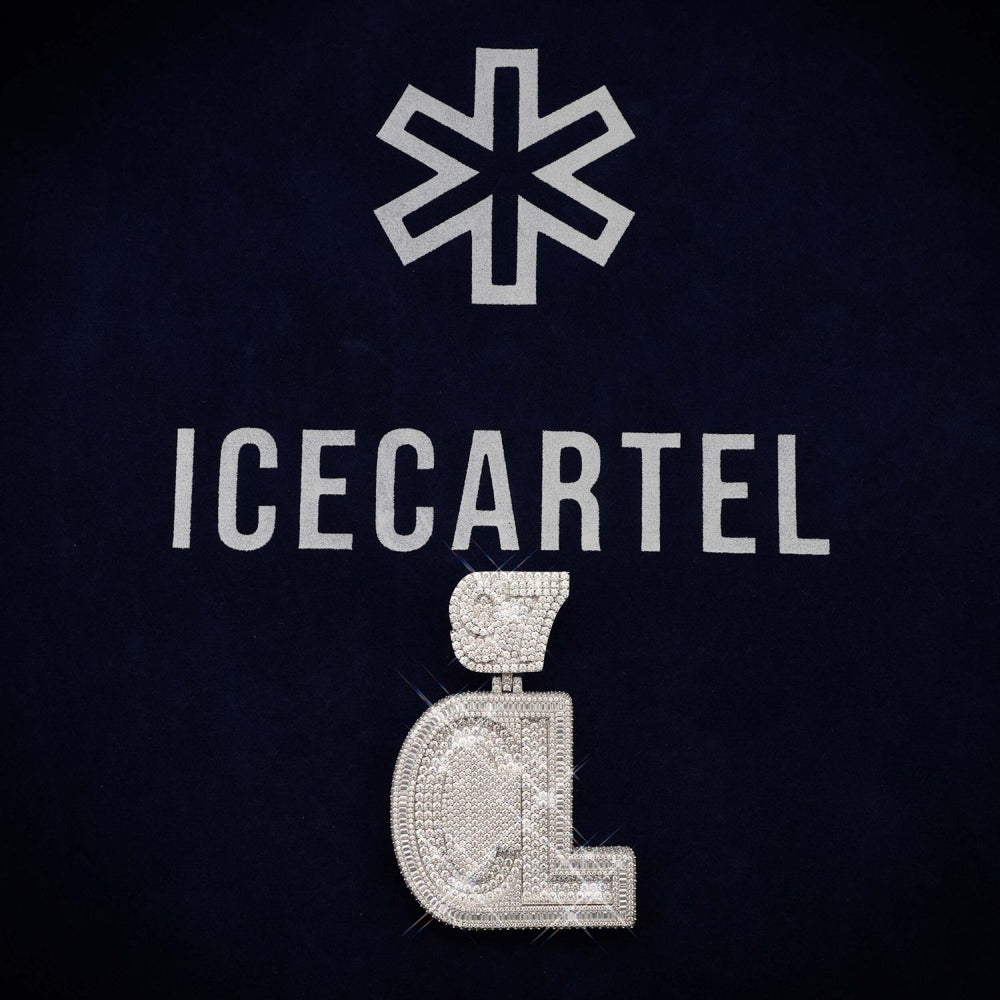 CL 97 Custom Name Moissanite Pendant 14K Gold icecartel