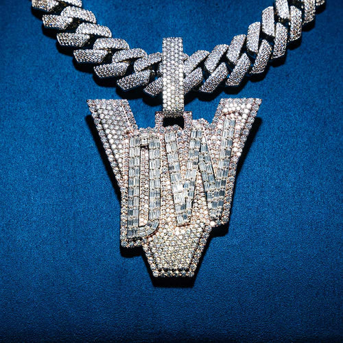 Custom moissanite pendant real
