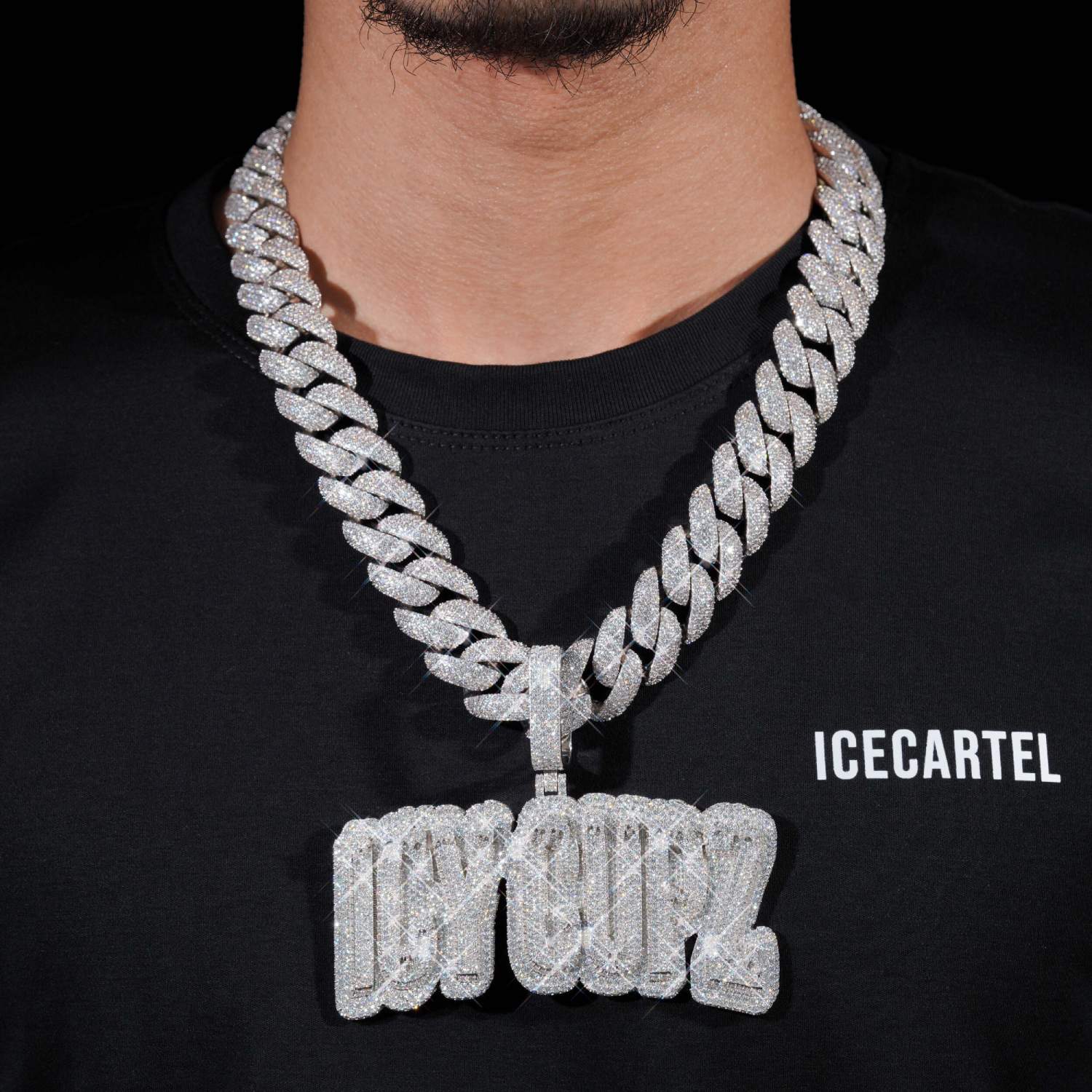 "ICY CUPZ" Custom Moissanite Pendant 14K Gold model