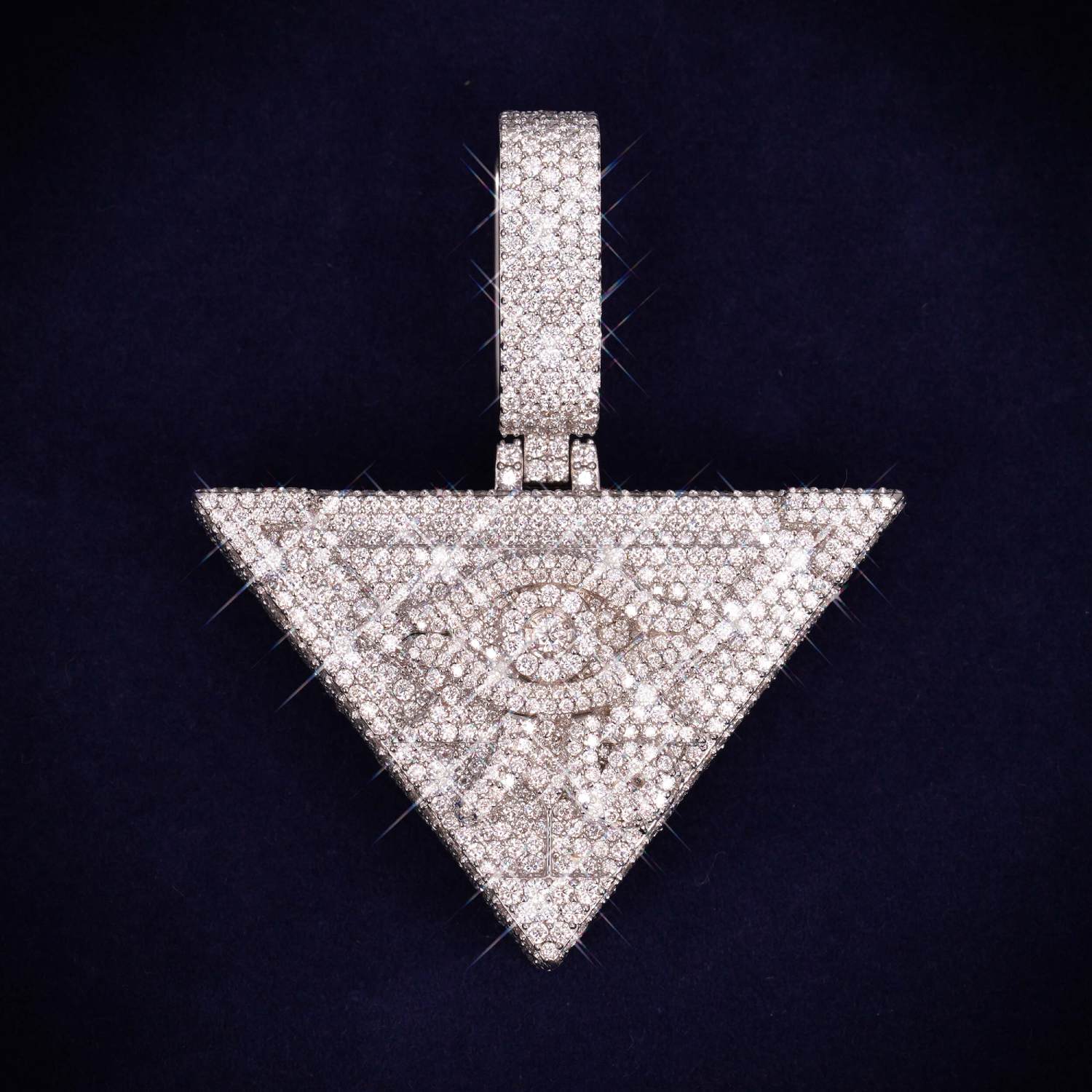 "ILLUMINATI" Custom Moissanite Pendant 14K Gold 1