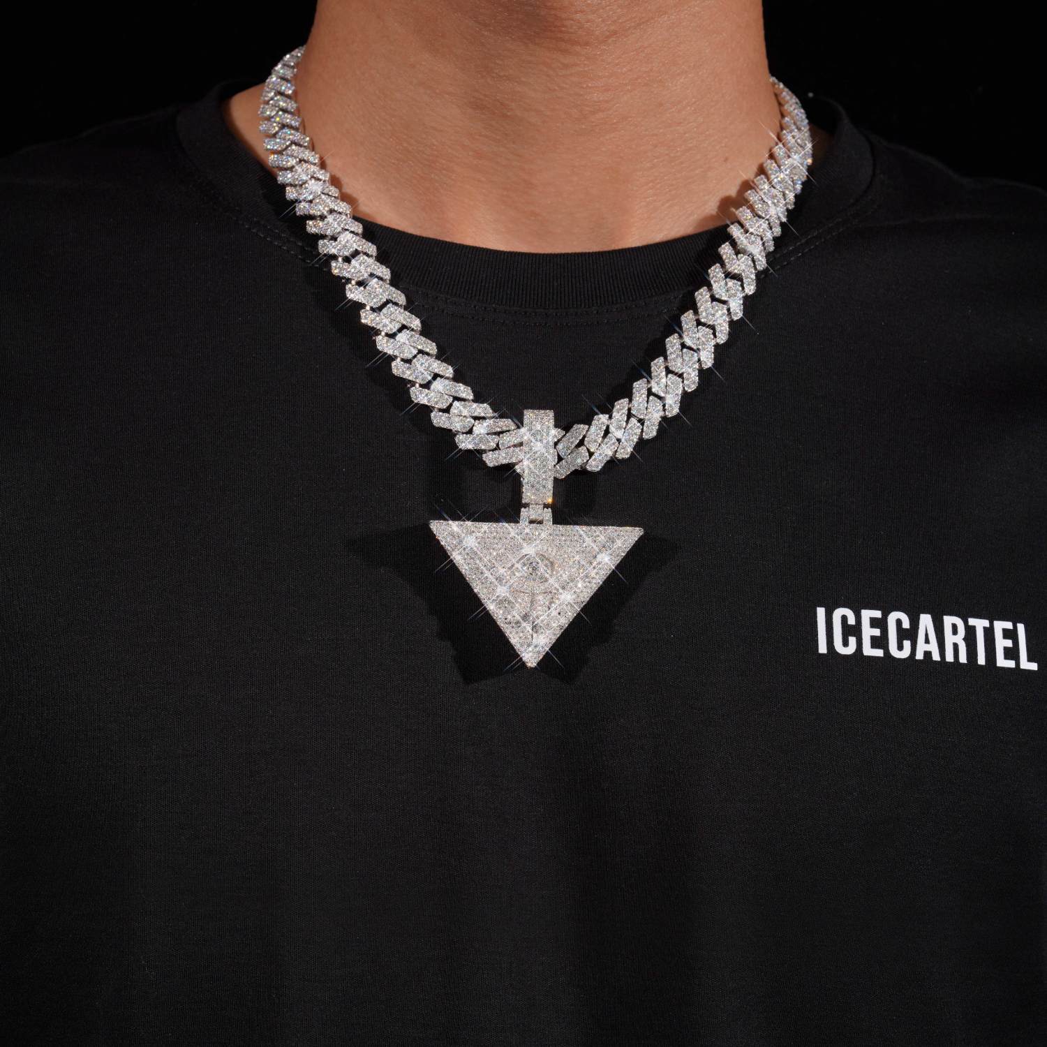 "ILLUMINATI" Custom Moissanite Pendant 14K Gold model