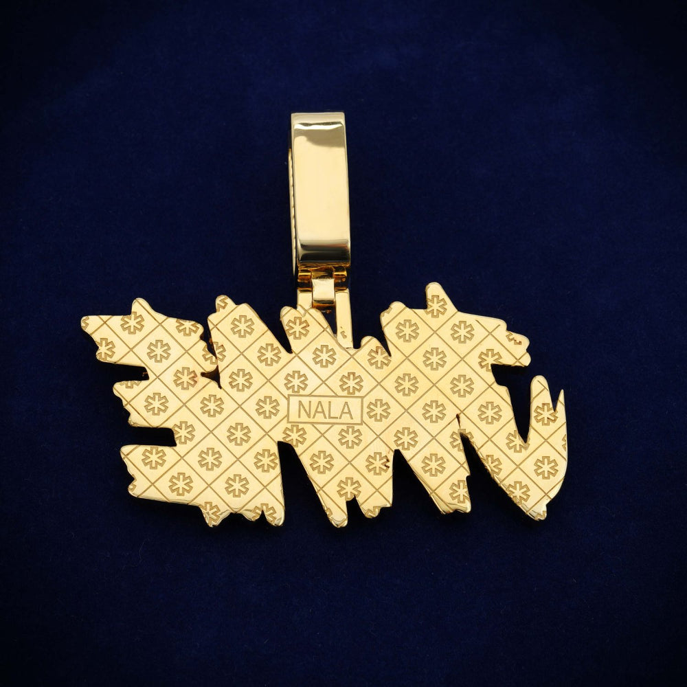JWAE Custom Moissanite Name Pendant 14K Gold icecartel back