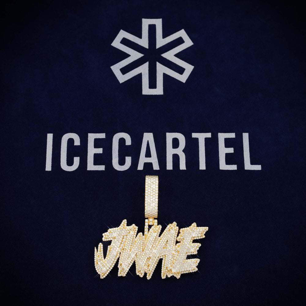 JWAE Custom Moissanite Name Pendant 14K Gold icecartel