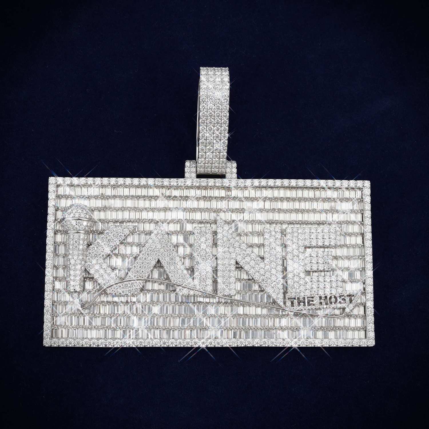 KAINE Custom Moissanite Name Pendant 14K Gold icecartel main
