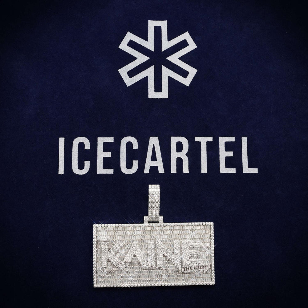 KAINE Custom Moissanite Name Pendant 14K Gold icecartel