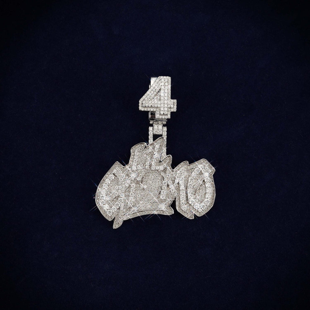 LIL GIZMO 4 Custom Name Moissanite Pendant 14K Gold icecartel main