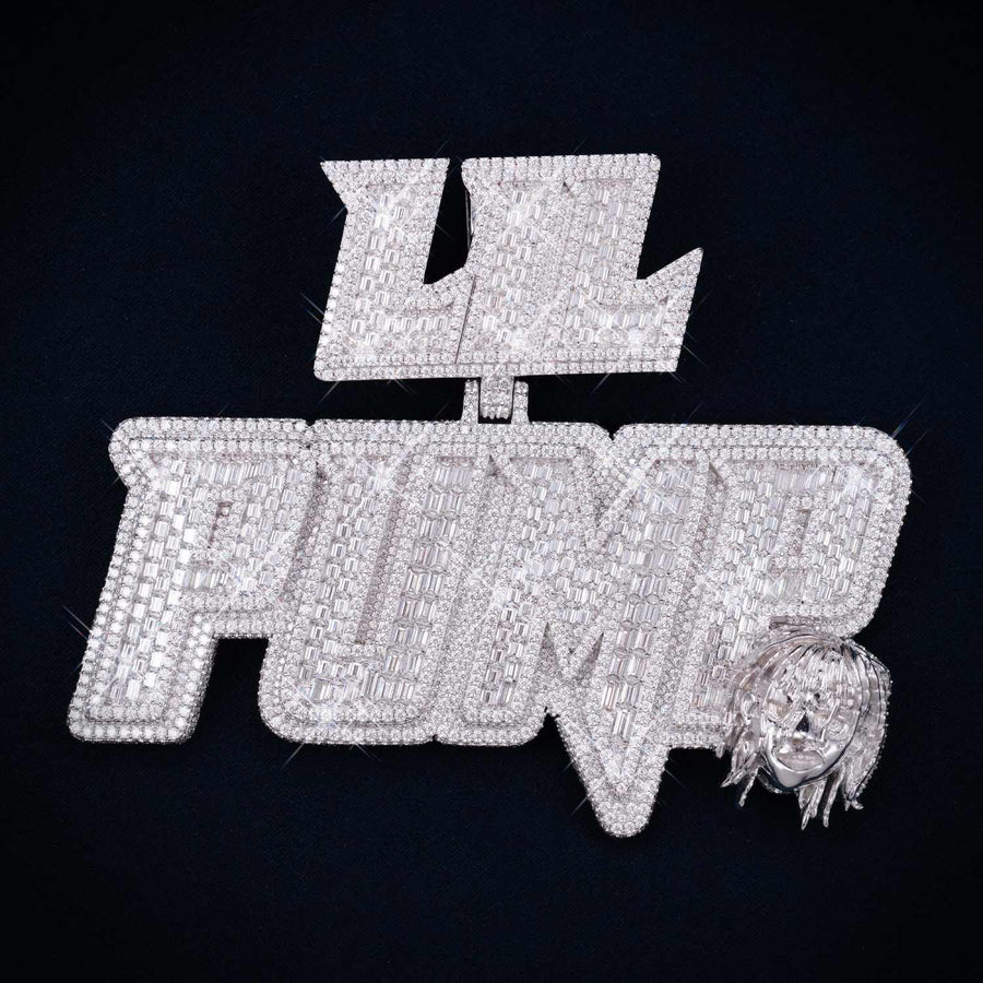 "LIL PUMP" Custom Diamond Pendant 14K Gold 1