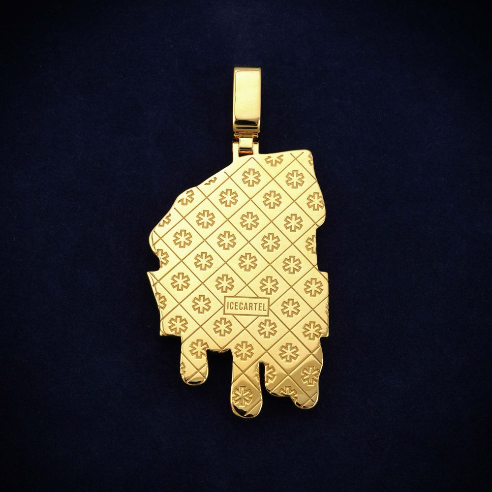 MONEY Custom Moissanite Name Pendant 14K Gold ICECARTEL back