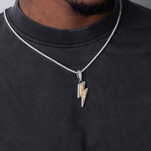 Moissanite lightning bolt pendant model
