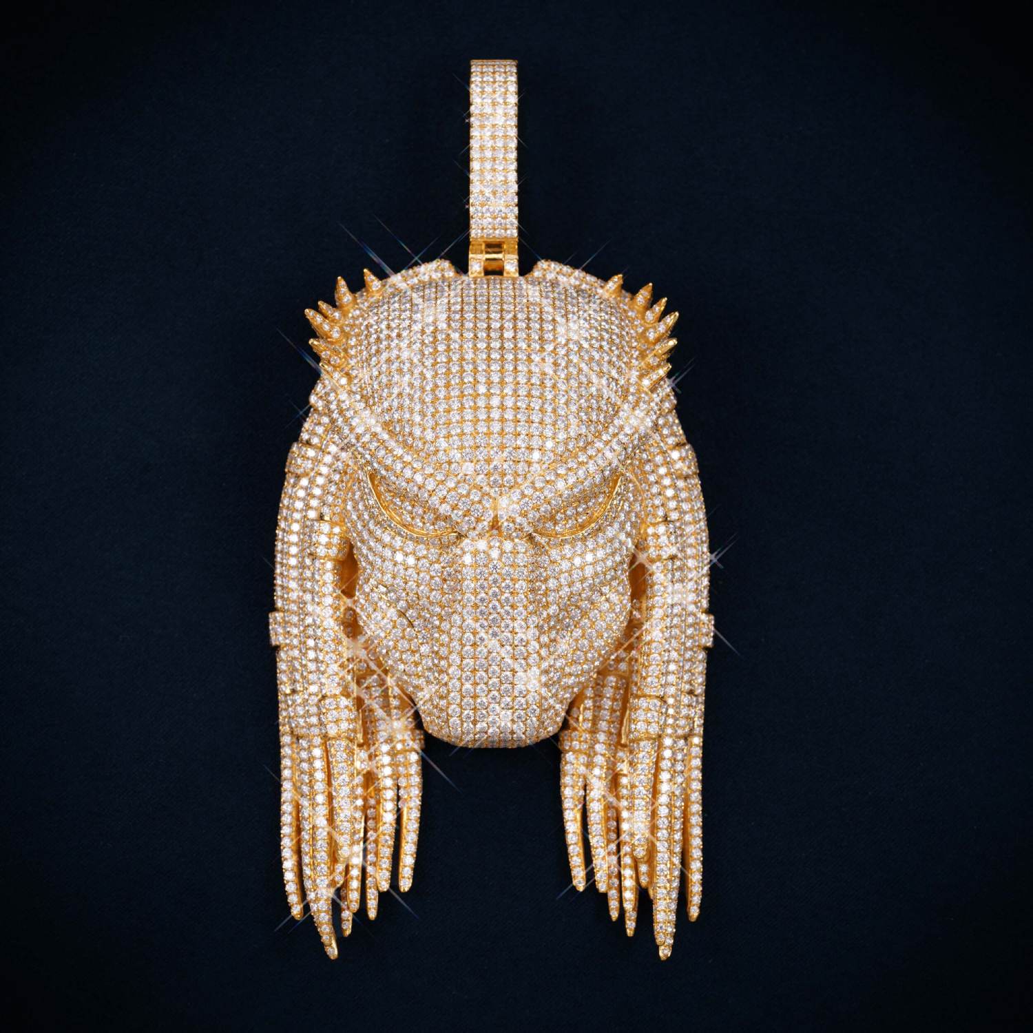 Moissanite Custom Predator Pendant 14K Gold 1