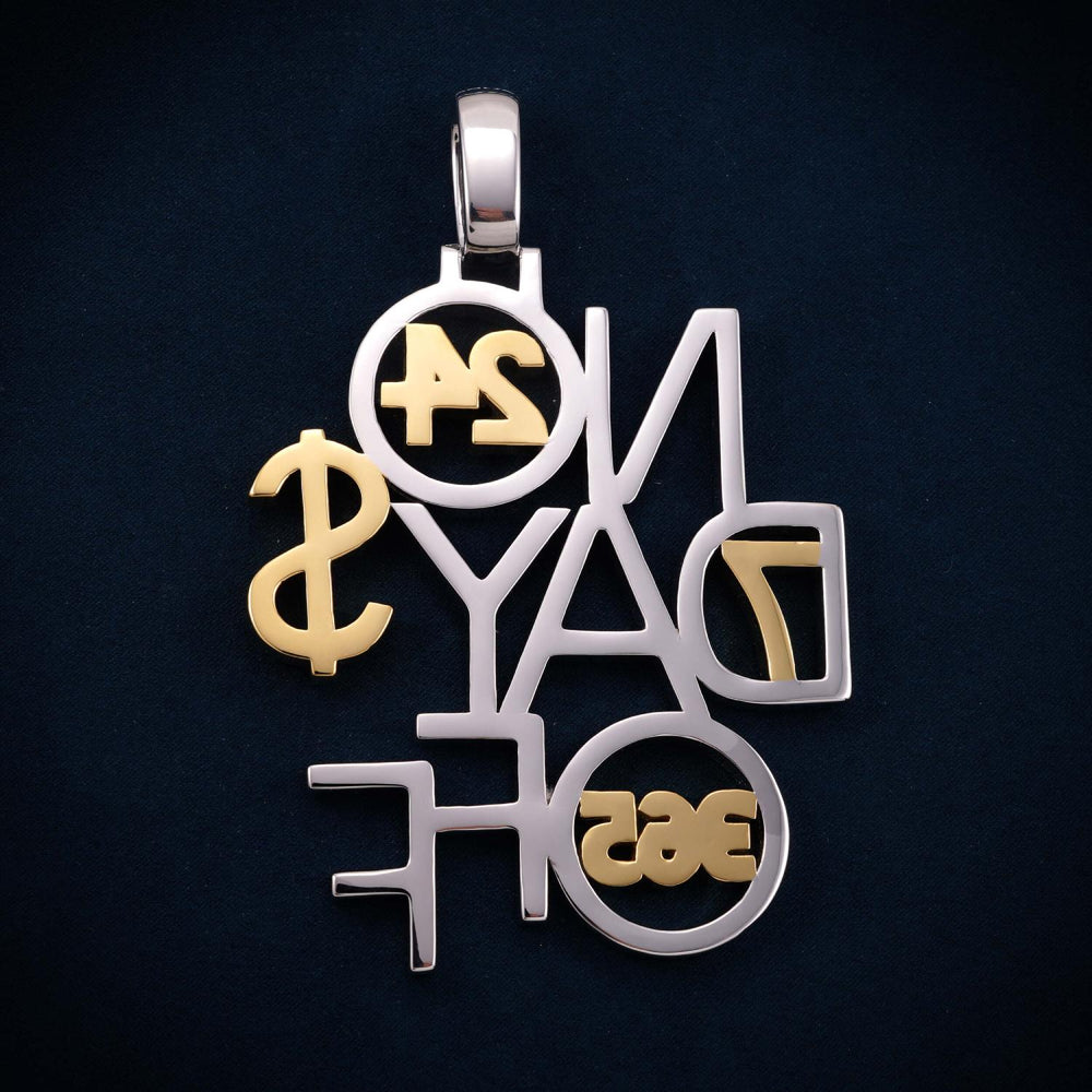 NODAYSOFF Custom Name Moissanite Pendant 14K Gold icecartel back