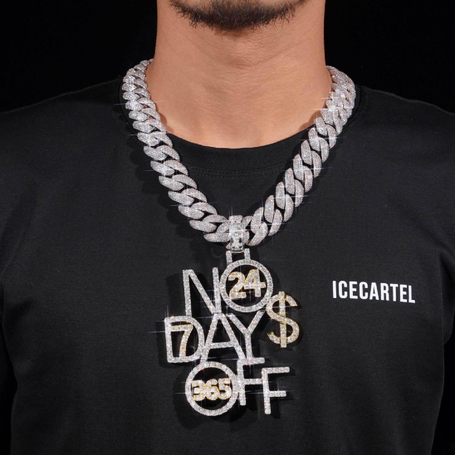 NODAYSOFF Custom Name Moissanite Pendant 14K Gold icecartel model