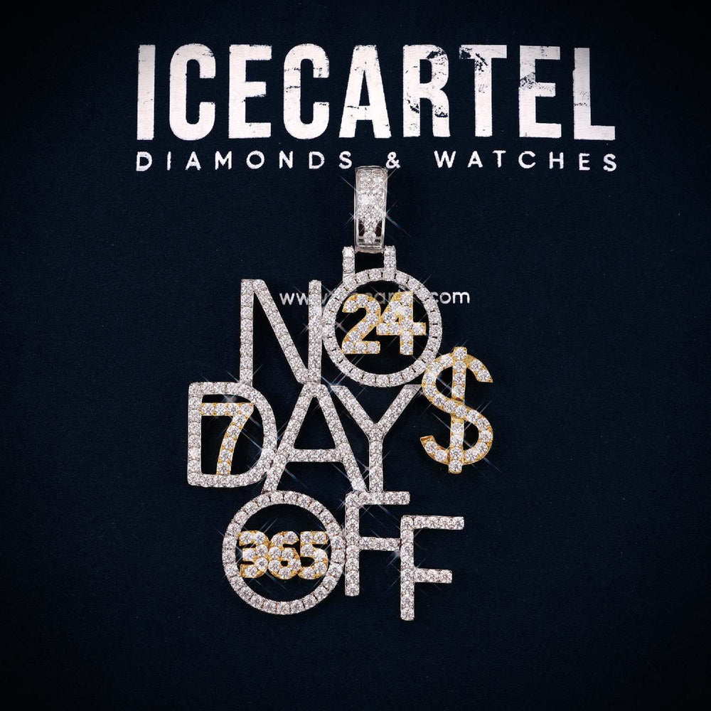 NODAYSOFF Custom Name Moissanite Pendant 14K Gold icecartel