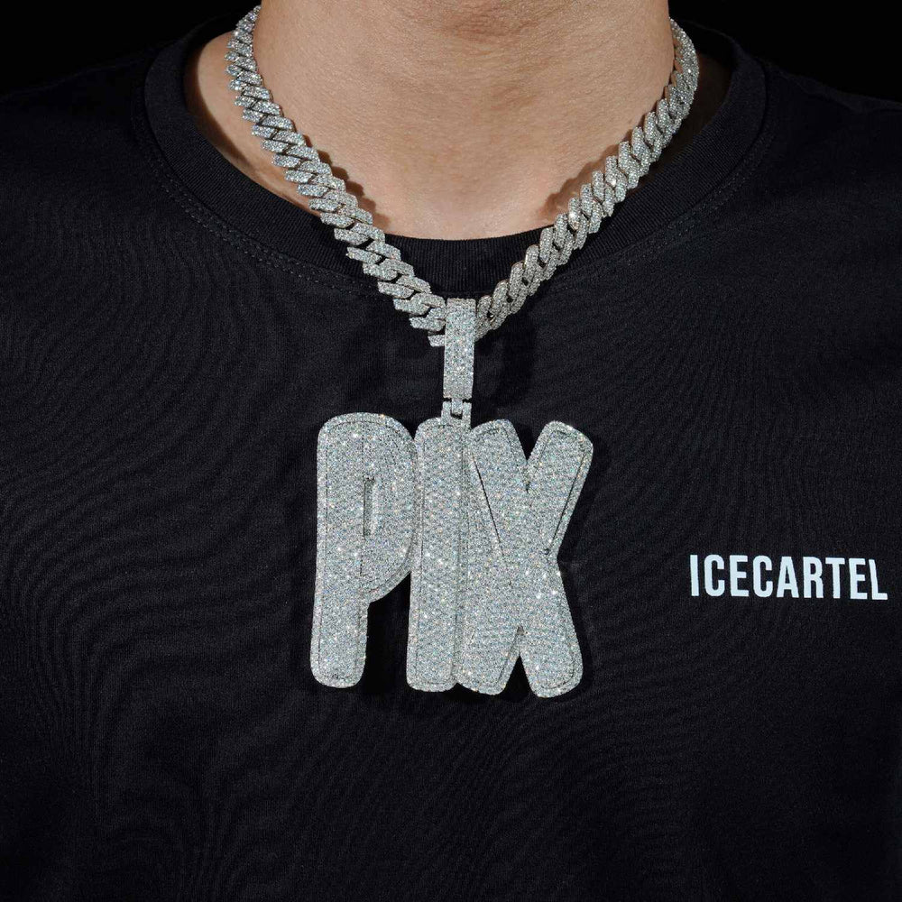 NewPIX Custom Name Moissanite Pendant model