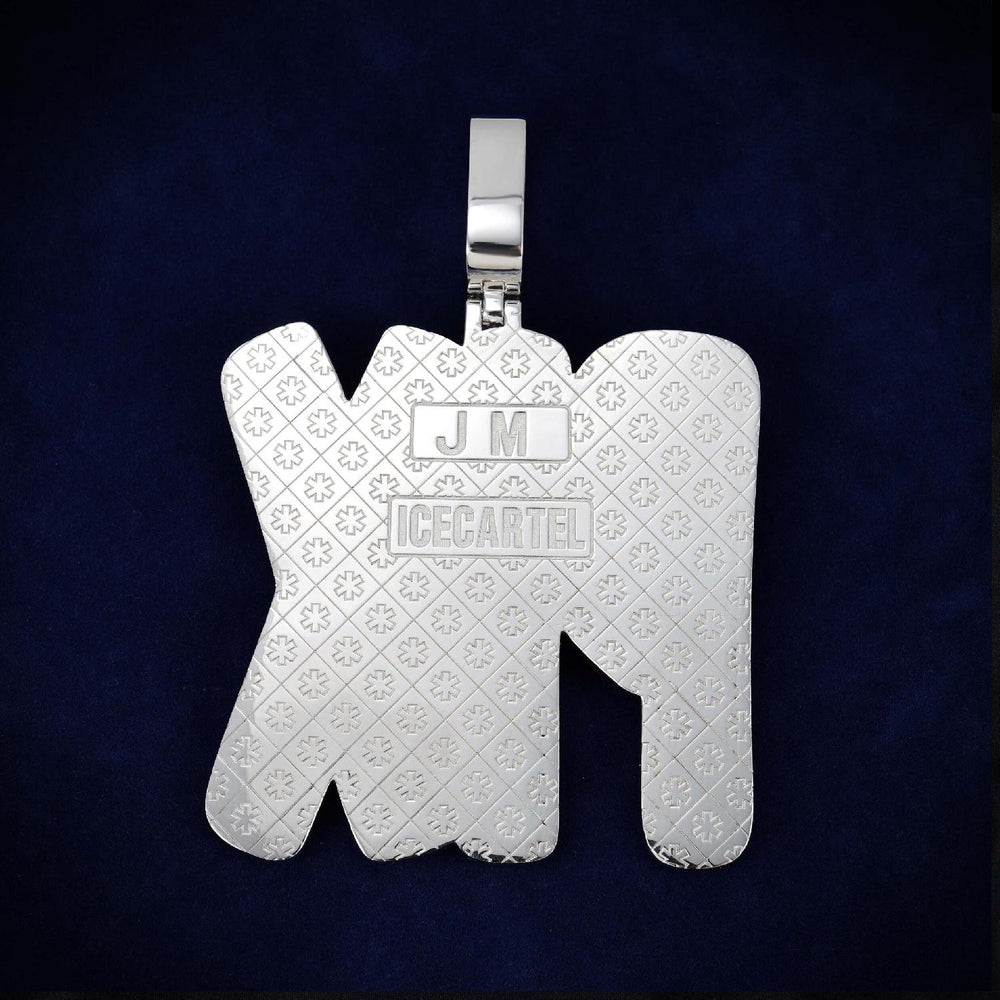 PIX Custom Name Moissanite Pendant back