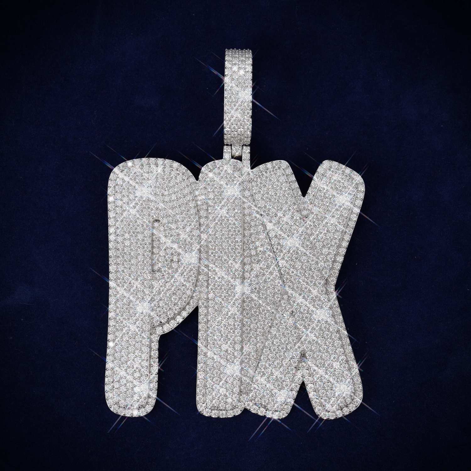 PIX Custom Name Moissanite Pendant main