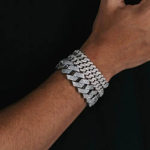 Moissanite Cuban Link Bracelet 14K Gold (ALL SIZES)