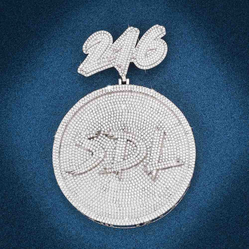 SDL round custom pendant front