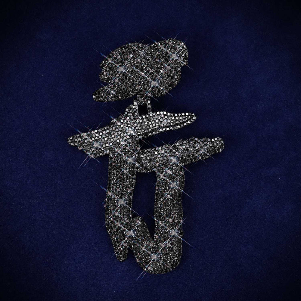 TJ Custom Black Moissanite Pendant main