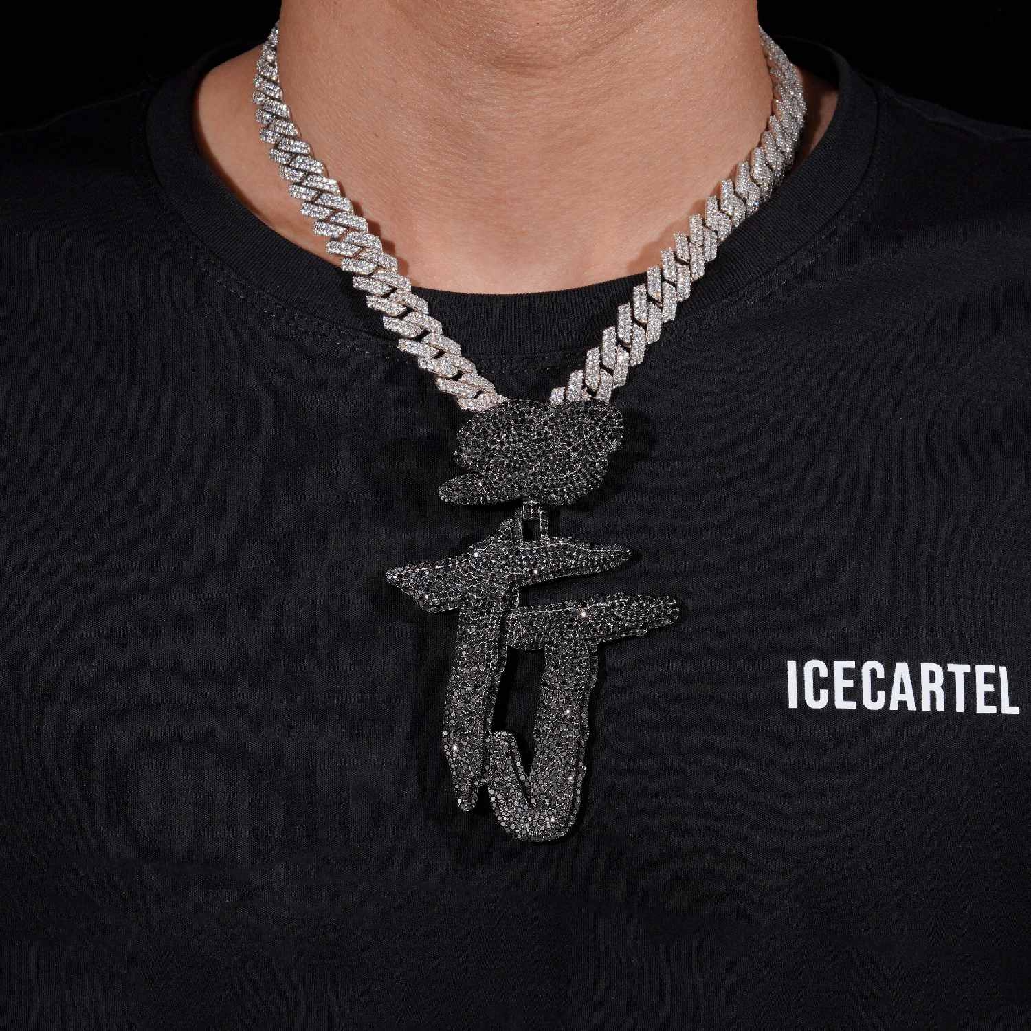 TJ Custom Black Moissanite Pendant model