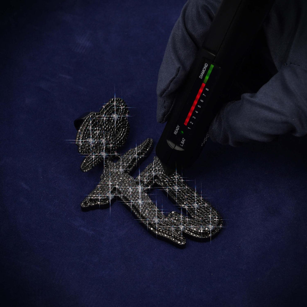 TJ Custom Black Moissanite Pendant test