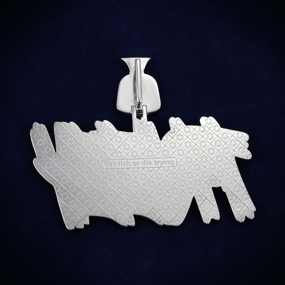 TRIZZY Custom Moissanite Pendant 14K Gold icecartel back