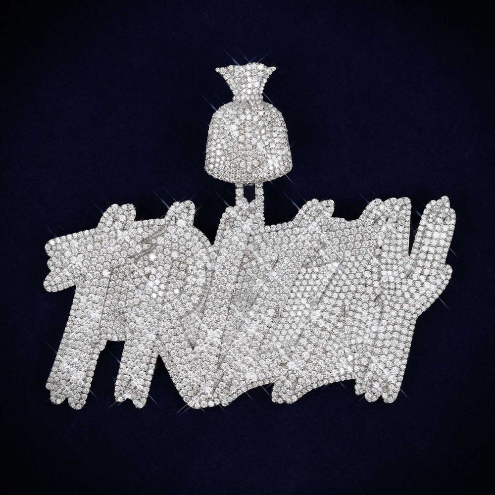 TRIZZY Custom Moissanite Pendant 14K Gold icecartel main