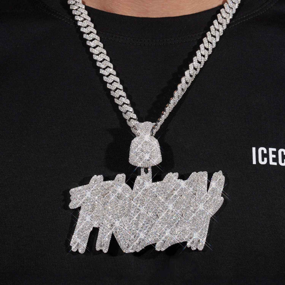 TRIZZY Custom Moissanite Pendant 14K Gold icecartel model