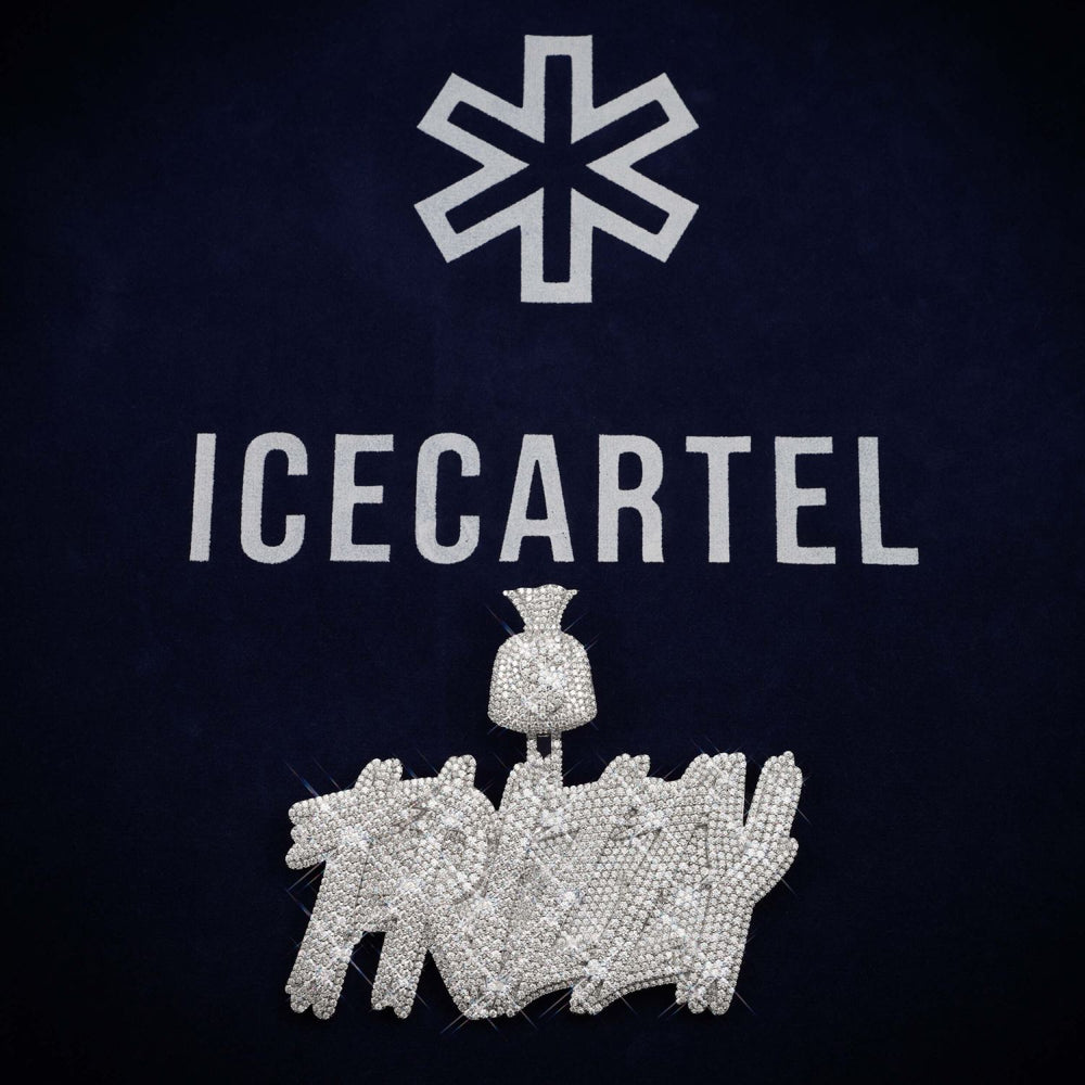 TRIZZY Custom Moissanite Pendant 14K Gold icecartel