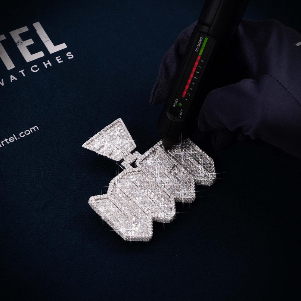 VRCR Custom Moissanite Pendant 14K Gold icecartel test