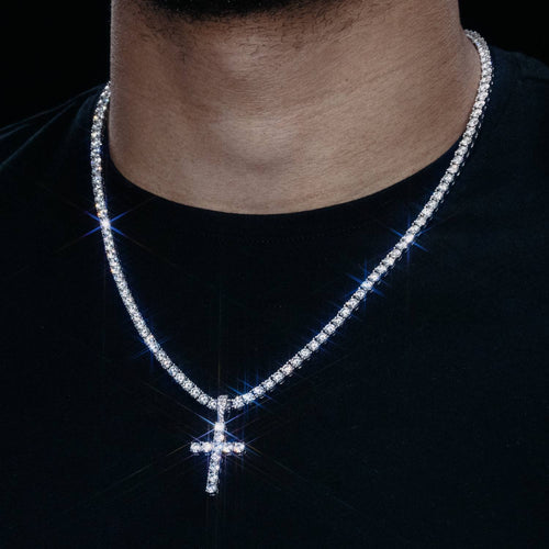 VVS Cross Pendant 14K Gold model500 icecartel