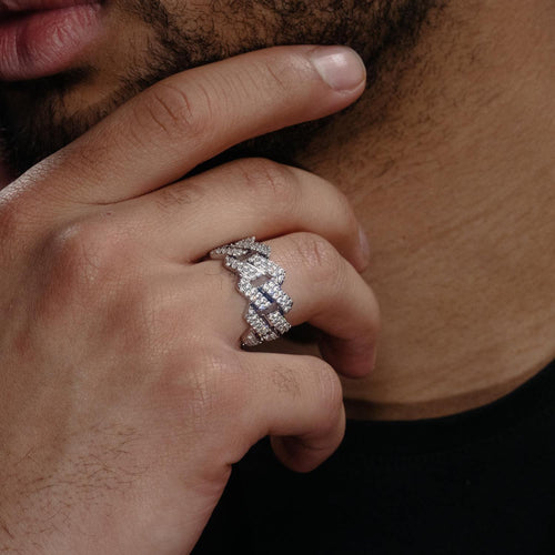 VVS Cuban Link Ring 14K Gold icecartel model1
