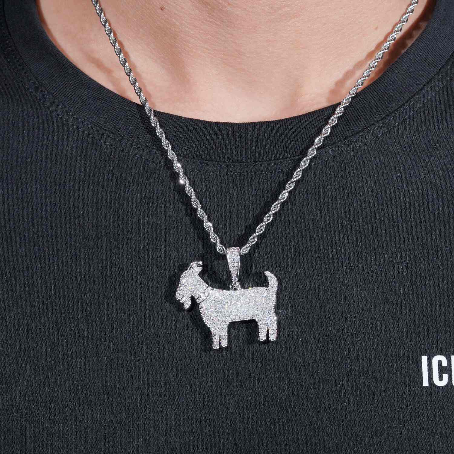 VVS Goat Pendant 14K Gold model icecartel1