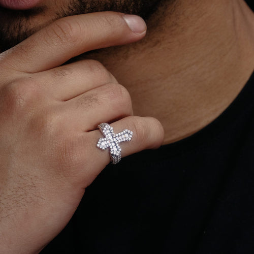 VVS Gothic Cross Ring 14K Gold model icecartel1