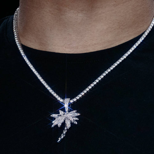 VVS Palm Tree Pendant 14K Gold model icecartel1