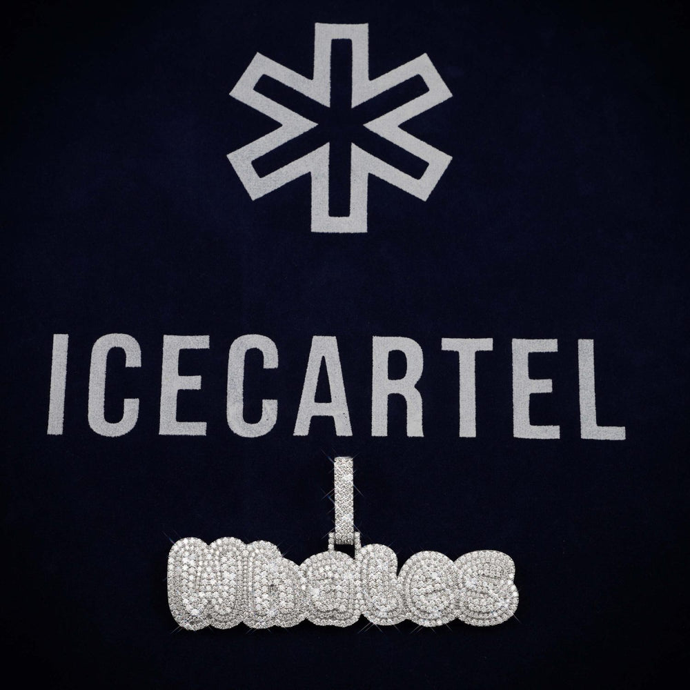 WHALES Custom Moissanite Pendant 14K Gold ICECARTEL