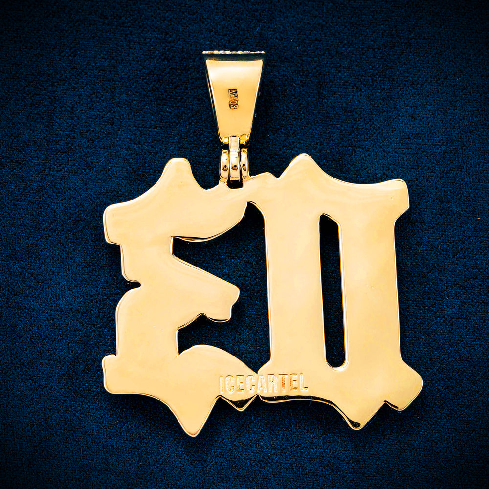 back 14k gold custom vvs moissanite pendant two tone