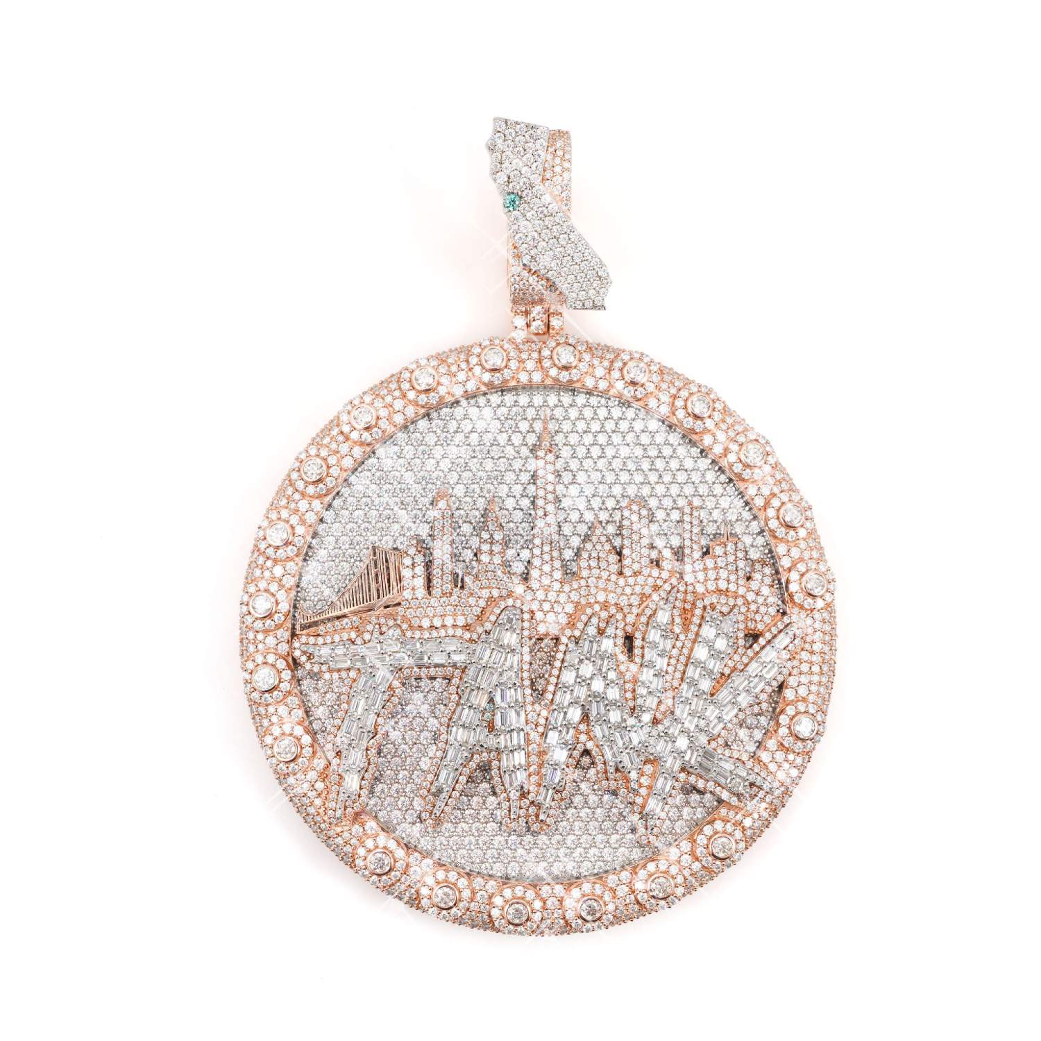 city tank custom circle pendant 14k gold icecartel main