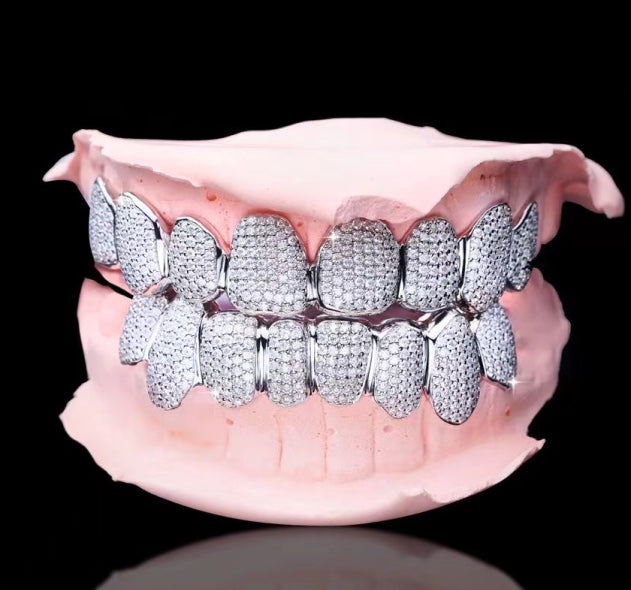 custom moissanite grillz front