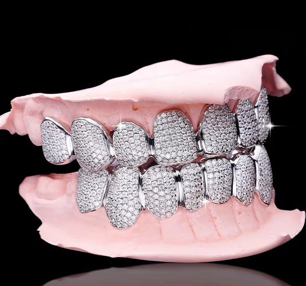 custom moissanite grillz side one