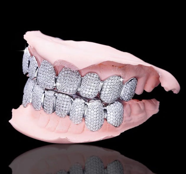 custom moissanite grillz side two