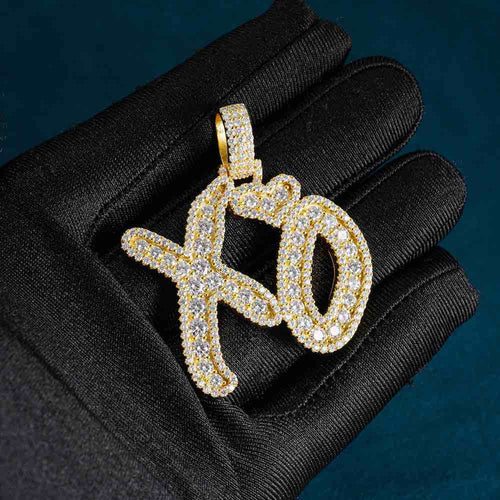 XO Necklace Pendant 14K Gold
